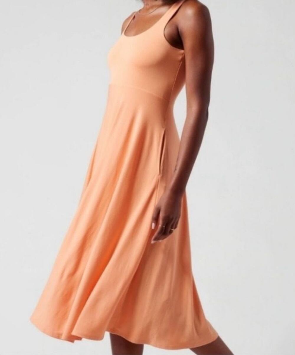 Athleta Santorini Midi Tank Dress Cactus Peach XS
